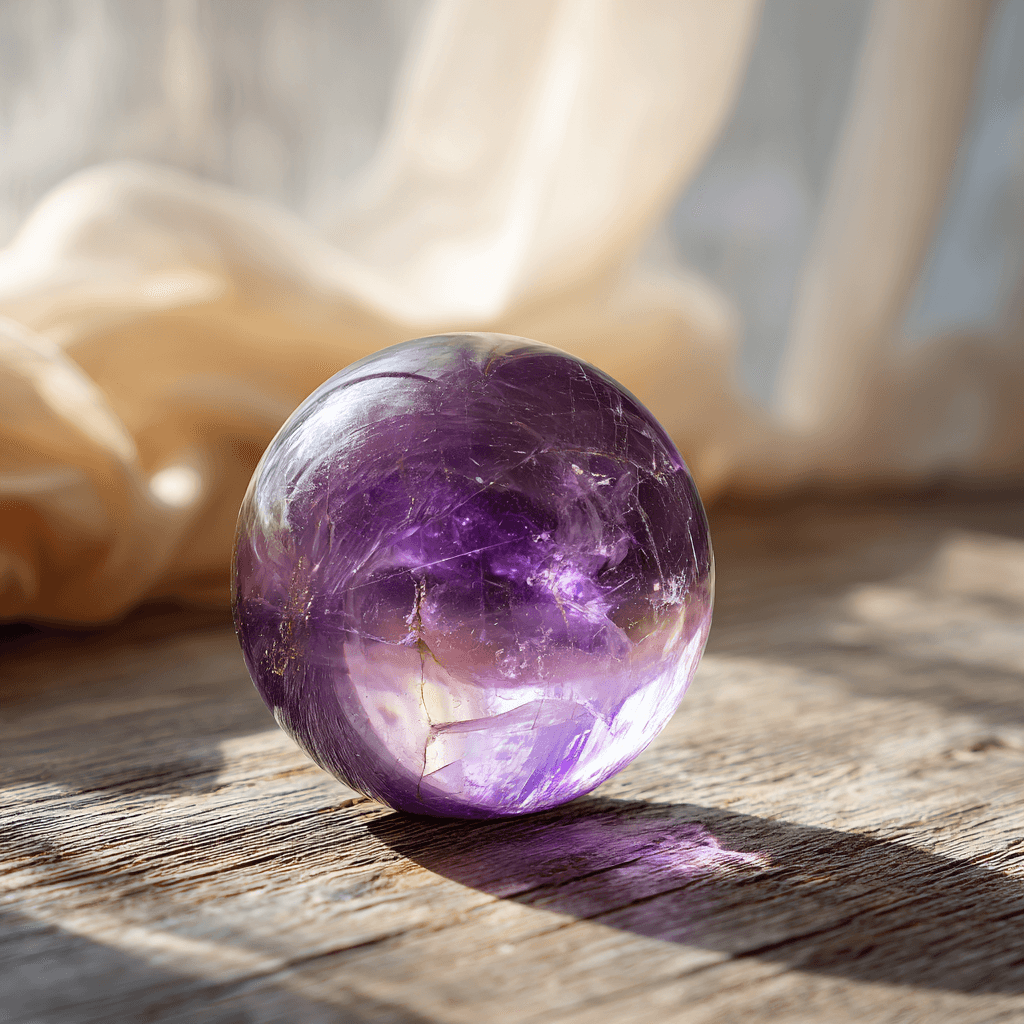 Amethyst Crystal Sphere|Calm · Protection · Spiritual Growth