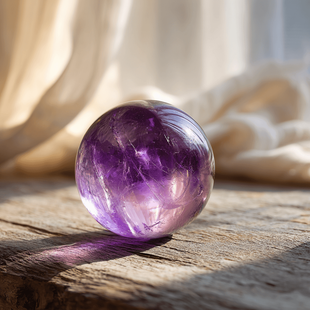 Amethyst Crystal Sphere|Calm · Protection · Spiritual Growth