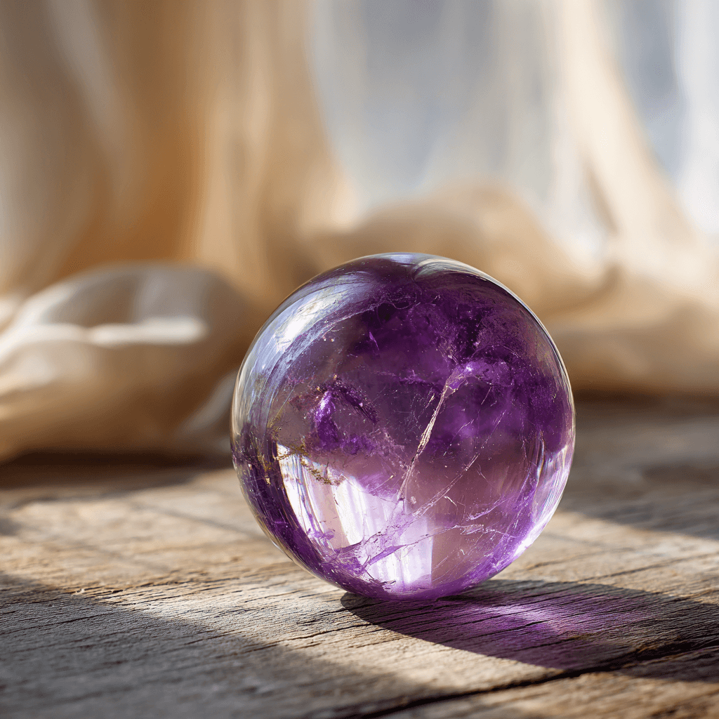 Amethyst Crystal Sphere|Calm · Protection · Spiritual Growth