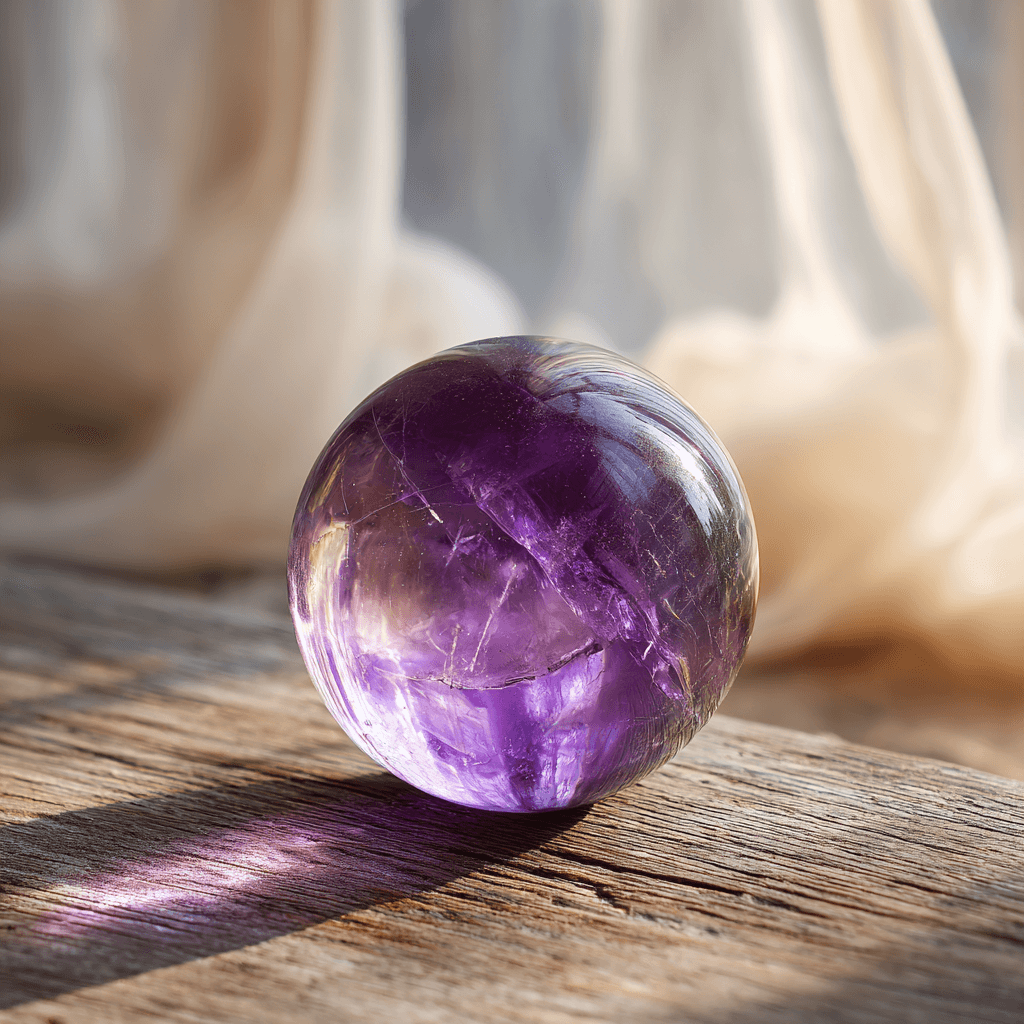 Amethyst Crystal Sphere|Calm · Protection · Spiritual Growth