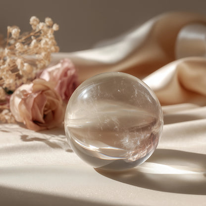 Clear Quartz Crystal Sphere    Clarity · Amplification · Energy