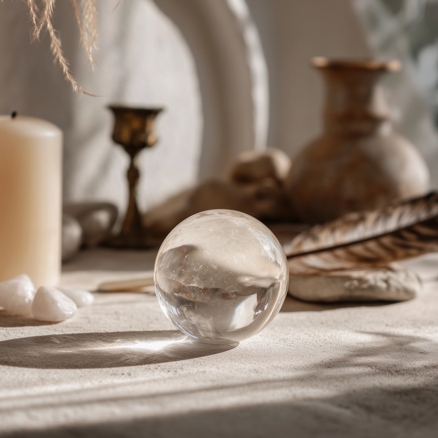 Clear Quartz Crystal Sphere    Clarity · Amplification · Energy