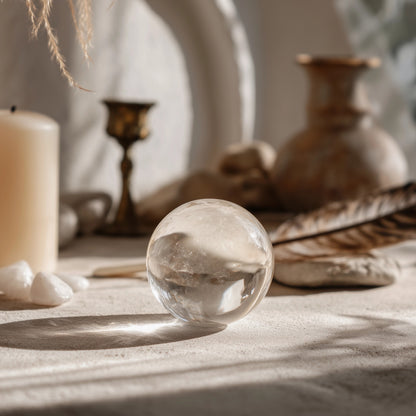 Clear Quartz Crystal Sphere    Clarity · Amplification · Energy