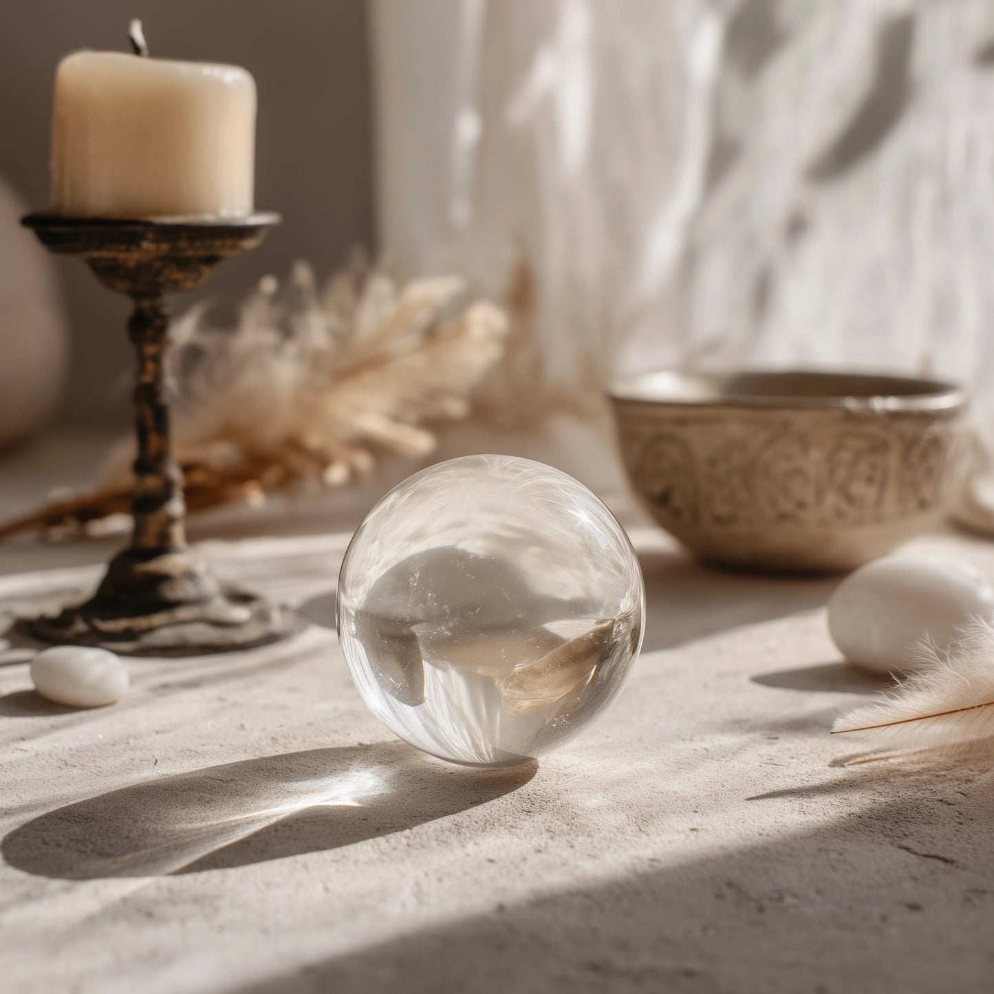 Clear Quartz Crystal Sphere    Clarity · Amplification · Energy