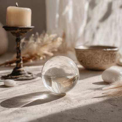 Clear Quartz Crystal Sphere    Clarity · Amplification · Energy
