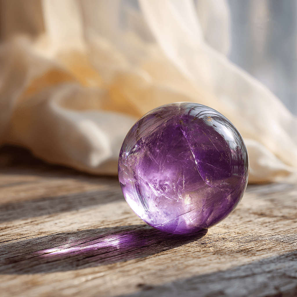 Amethyst Crystal Sphere｜Calm · Protection · Spiritual Growth