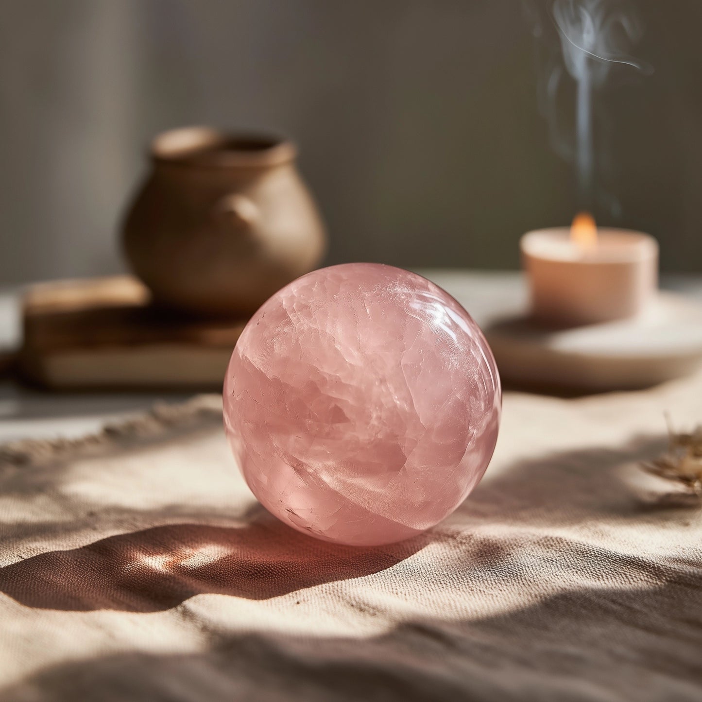 Rose Quartz Crystal Sphere Love · Healing · Harmony