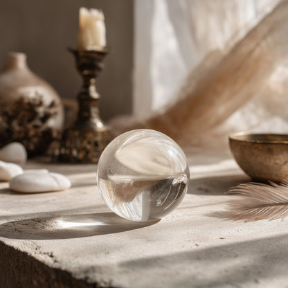 Clear Quartz Crystal Sphere    Clarity · Amplification · Energy