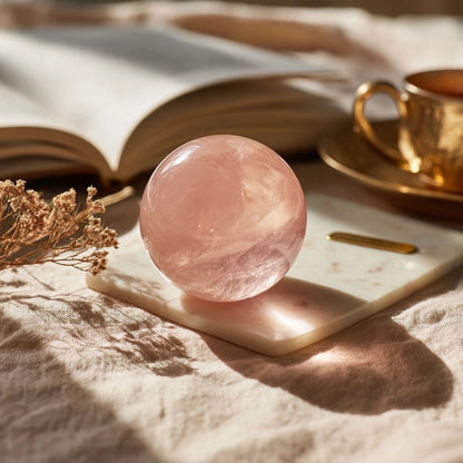 Rose Quartz Crystal Sphere Love · Healing · Harmony