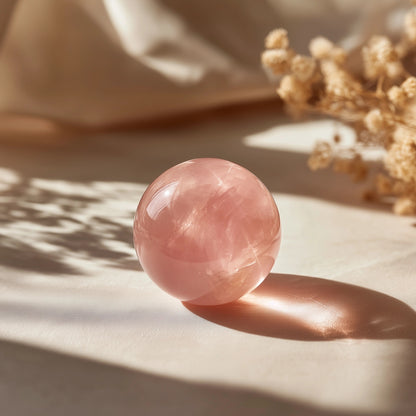 Rose Quartz Crystal Sphere Love · Healing · Harmony